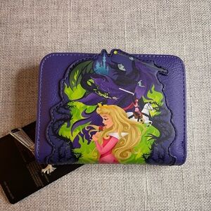 Loungefly Disney Sleeping Beauty Group Portrait Small Zippered Wallet